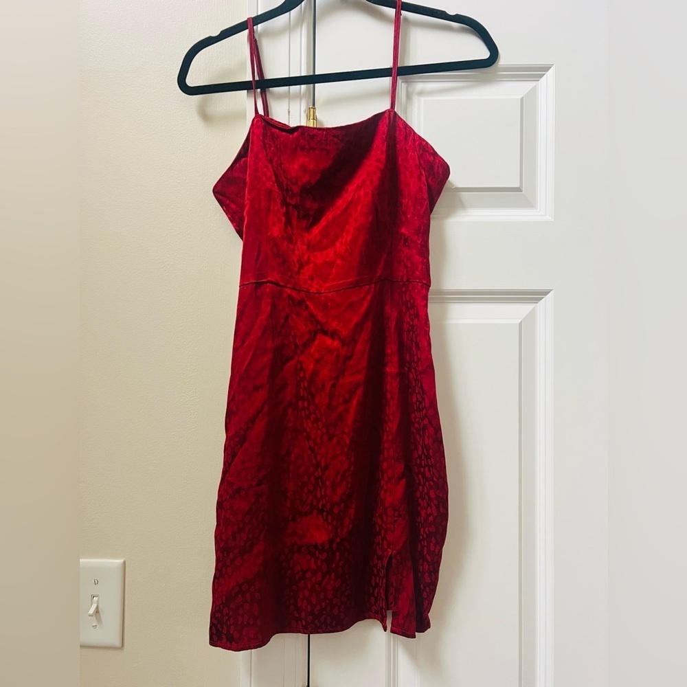 Forever 21 Vibrant Red Textured Dress